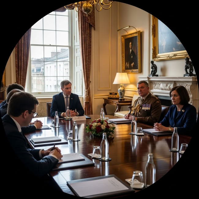 Government leaders discussing strategy